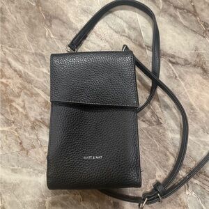 Matt & Nat Pebbled Black Crossbody Bag